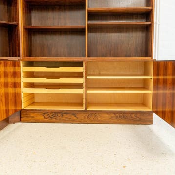 Boekenkast | Vintage | Poul Hundevad | Palissander |  4501, Huis en Inrichting, Kasten | Boekenkasten, Ophalen of Verzenden, Zo goed als nieuw