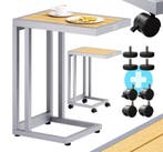 Bijzettafel zilver naturel WPC 65.5x50x40cm (Tafels), Verzenden, Nieuw