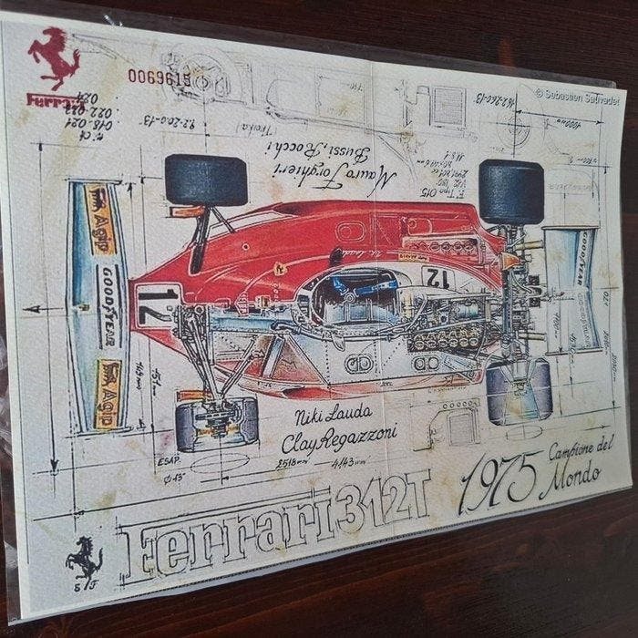 Sebastian Sauvadet. Seriale N°0069615. - 1975. Ferrari, Verzamelen, Automerken, Motoren en Formule 1