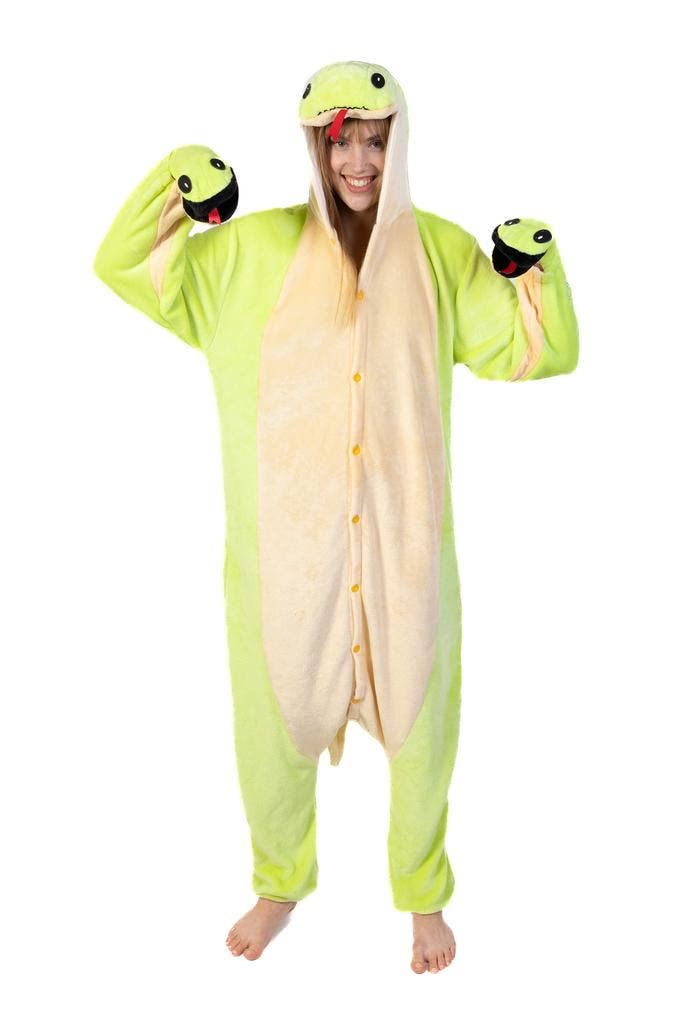 KIMU® Onesie Slang Pak M-L of 170-176 Slangenpak Kostuum Gro, Kleding | Heren, Carnavalskleding en Feestkleding, Kleding, Nieuw