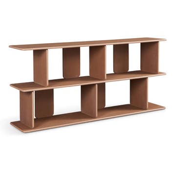 Wandrek Gäljami staand rek laag boekenkast 160x35x74 cm waln, Huis en Inrichting, Kasten | Boekenkasten, Verzenden, Nieuw