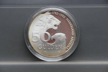 Nederland. Beatrix. 50 Gulden 1982 PROOF Nederland-Amerika