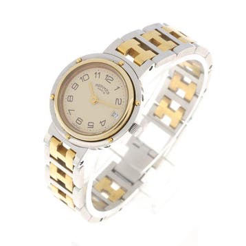 Hermès - Clipper Quartz Two-Tone Champagne Dial - Zonder, Nieuw