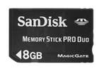 SONY/SANDISK Memory Stick Pro Duo 8GB MagicGate Zwart/Blauw, Ophalen of Verzenden, Zo goed als nieuw