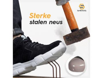 Shraks Stride - Veiligheidsschoenen - Stalen neus - Ademend, Verzenden, Zo goed als nieuw