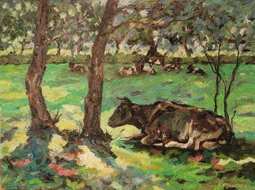 Rob Hensbergen (XX) - Hollandse koeien in weiland