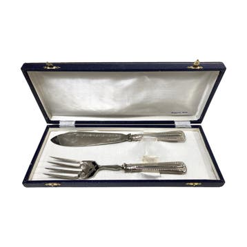 Antiek Argento 800 - Vis serveer bestek - Parelrand