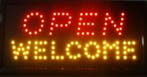 OPEN welkom lamp LED verlichting reclame bord lichtbak #E, Verzenden, Nieuw in verpakking