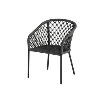 Hartman Hera rope dining stoel antraciet met licht grijze, Nieuw