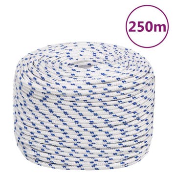 vidaXL Boot touw 6 mm 250 m polypropyleen wit, Verzenden, Nieuw
