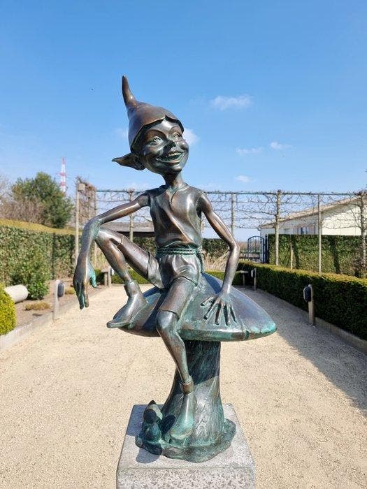 sculptuur, Laaf - Tuinkabouter - 77 cm - Brons, Antiek en Kunst, Kunst | Designobjecten