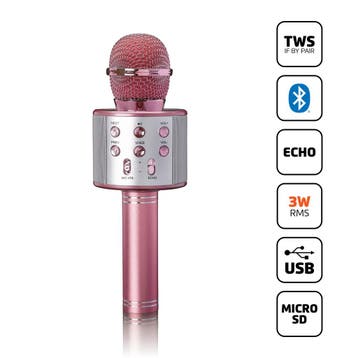 Lenco Karaokemicrofoon met Bluetooth-luidspreker, USB en Mic, Audio, Tv en Foto, Karaoke-apparatuur, Verzenden, Zo goed als nieuw