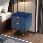Blauw Nachtkastje met 2 Lades – Nieuw Diepblauw Kastje, Huis en Inrichting, Verzenden, Nieuw