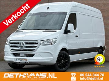 Zakelijke Lease |  Mercedes-Benz Sprinter 315CDI 150PK L2H2, Stof, Gebruikt, Zwart, Wit