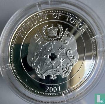 Tonga 1 paanga 2001 (PROOF) Alessandro Malaspina and sa..., Verzenden, Losse munt, Goud