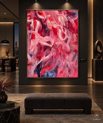 Timo Wedell - Dance of Brushstrokes - XXL - Abstract Klein
