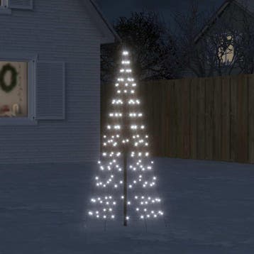 vidaXL LED-kerstboom 200 LEDs koud wit 180 cm, Verzenden, Nieuw