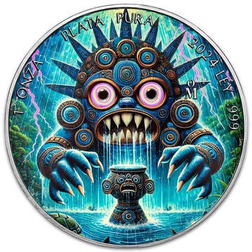 Mexico. 1 Onza 2024 1 oz Mexican Libertad Tlaloc Colorized