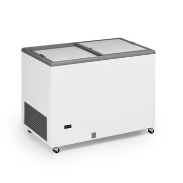 Koelkist - Glazen Schuifdeksel - 300 Liter - Wit - 230V - G-, Verzenden, Nieuw in verpakking