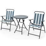 LIVSK Opvouwbare Terrasstoelenset met Ronde Tafel - Ergonomi, Verzenden, Nieuw