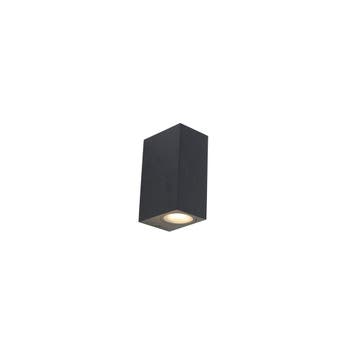 Set van 3 smart wandlampen zwart 2-lichts IP44 incl. Zigbee, Verzenden, Nieuw, Aluminium