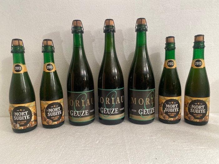 Moriau - Oude Geuze & Mort Subite - 37,5 cl & 75 cl - 7, Verzamelen, Wijnen