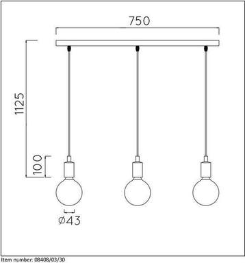 Lucide FIX - Hanglamp - 3xE27 - Zwart Tweede kans -  –, Verzenden, Nieuw