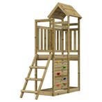 vidaXL Speeltoren Bruin Massief geïmpregneerd hout, Verzenden, Nieuw