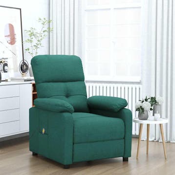vidaXL Massagestoel stof donkergroen, Sport en Fitness, Massageproducten, Verzenden, Nieuw