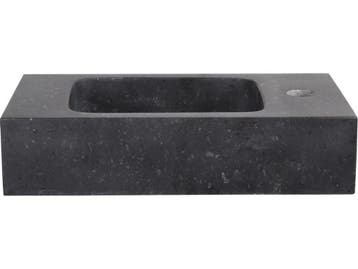 Differnz Bombai black - Natuurstenen wasbak - 40 x 22 x 9 cm, Verzenden, Nieuw