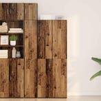 vidaXL buffetkast 2 pcs Oudhout 70 x 42,5 x 185 cm, Minder dan 50 cm, Verzenden, Nieuw, Minder dan 100 cm