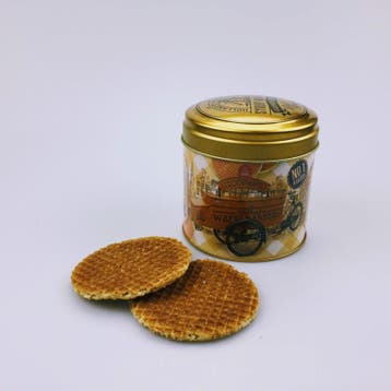 8 Stroopwafels in blik Bakkersfiets, Ophalen of Verzenden, Nieuw