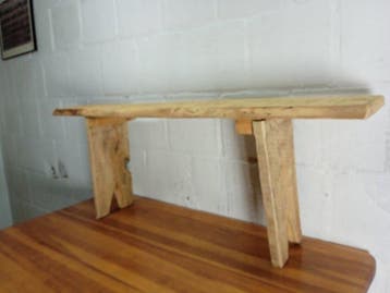Bank - Vintage rustieke houten bank - Hout