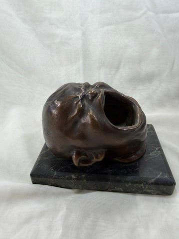 sculptuur, Neonato Piangente “Grido Infantile” - 11 cm -