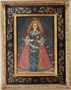 Scuola di cuzco (XIX) - Madonna con Bambino