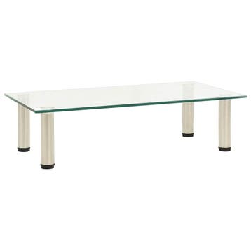 vidaXL Tv-meubel 60x35x17 cm gehard glas transparant, Verzenden, Nieuw, 50 tot 100 cm, Glas