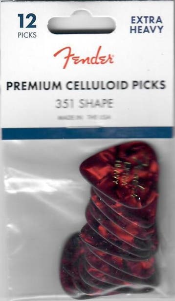 Fender 351 shape plectrum Extra Heavy 12-pack, Muziek en Instrumenten, Instrumenten | Toebehoren, Ophalen of Verzenden, Nieuw