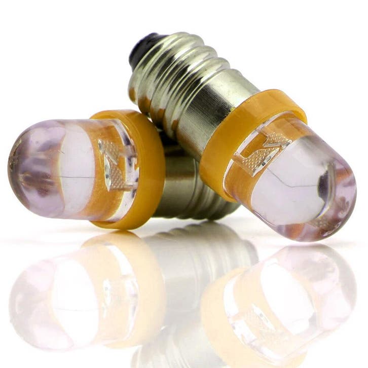 E10 LED lamp - 12V - Geel, Huis en Inrichting, Lampen | Losse lampen, Ophalen of Verzenden