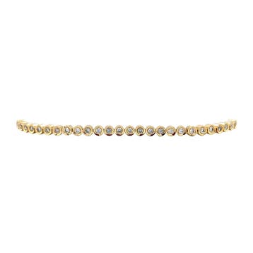 Gouden vintage tennisarmband met diamant 18 krt, Ophalen of Verzenden, Nieuw