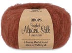 DROPS Brushed Alpaca Silk Uni Colour - 24 roest - Wol Gare, Ophalen of Verzenden, Nieuw