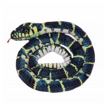 Slang knuffel - pluche - groen - 200 cm - dierenknuffel, Verzenden, Nieuw