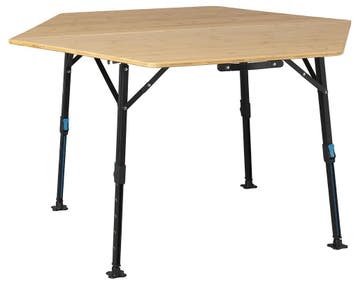 Defa Bamboe tafel 6 hoek traploos verstelbaar (alleen afh..., Caravans en Kamperen, Kampeeraccessoires, Ophalen of Verzenden, Nieuw