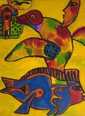 Corneille (1922-2010) - Onbekend, Antiek en Kunst