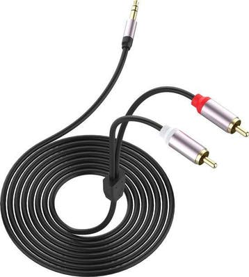 Aux naar Tulp Kabel – 3.5mm Jack naar 2x RCA Male –, Ophalen of Verzenden, Nieuw