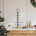 vidaXL Metalen kerstboom Zwart 59,5 cm Poedergecoat staal, Diversen, Kerst, Verzenden, Nieuw