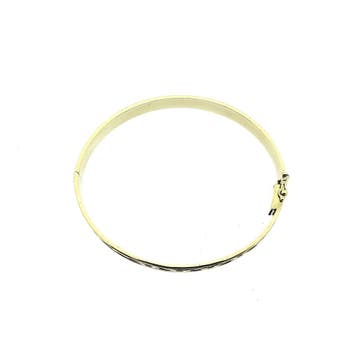 Gouden slavenarmband met gravures, Ophalen of Verzenden, Gebruikt, Overige kleuren, Goud