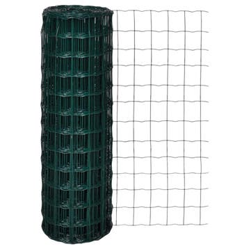 vidaXL Euro hek 10x1,2 m staal groen, Verzenden, Nieuw, IJzer, 2 meter of meer