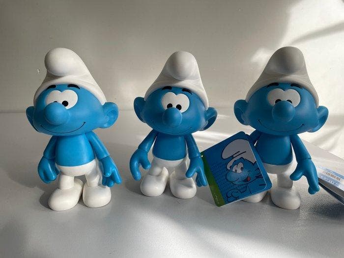 3 Figures IMPS (Brussels) - Peyo - Beeld, De Smurfs (2024) -, Antiek en Kunst, Kunst | Designobjecten