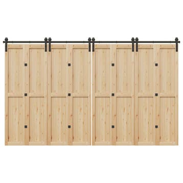 vidaXL Doos met onderdelen voor schuifdeur 366 cm staal, Verzenden, Nieuw