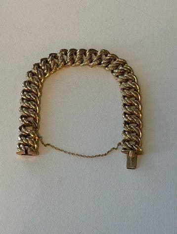 Armband - 14 karaat Geel goud - 14-karaats gouden armband, Sieraden, Tassen en Uiterlijk, Armbanden, Nieuw